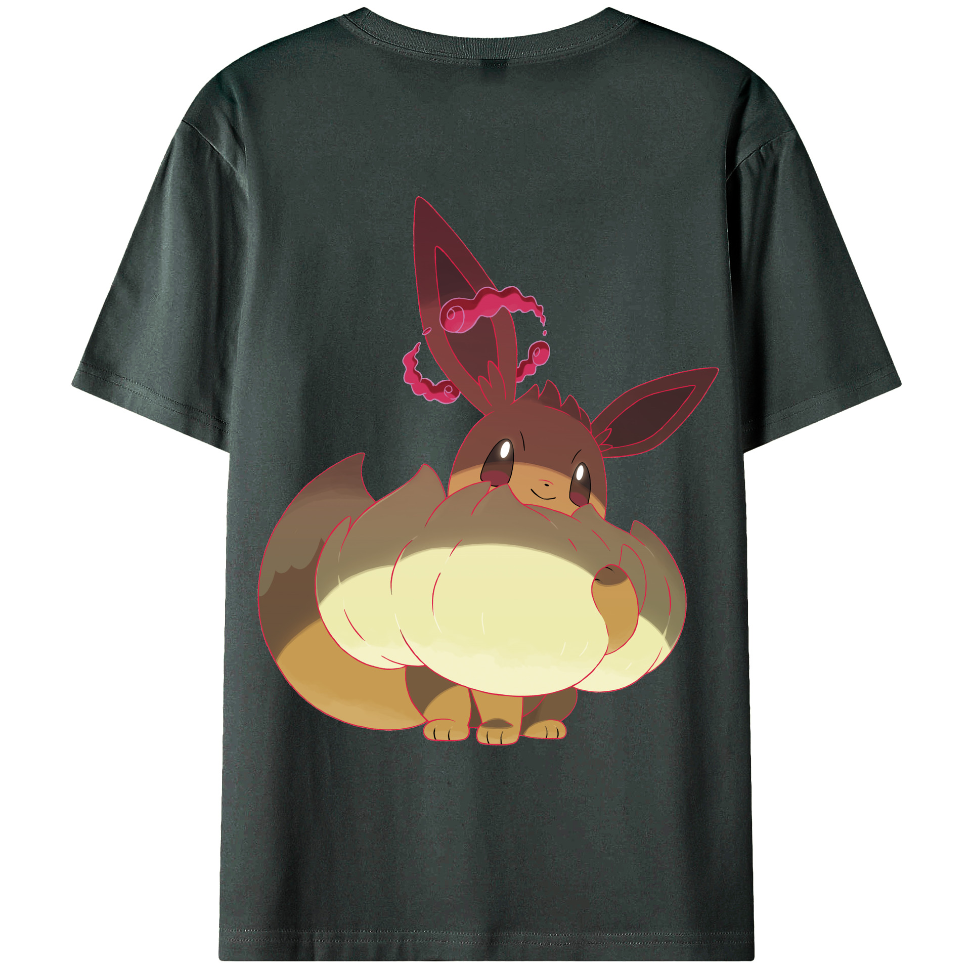 （画像用） ポケットモンスター Pokémon 綿100％ メンズ半袖Tシャツ（バックプリント） 通気性